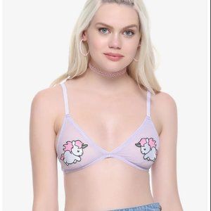 Hot Topic Lavender Mesh Chubby Unicorn Bralette